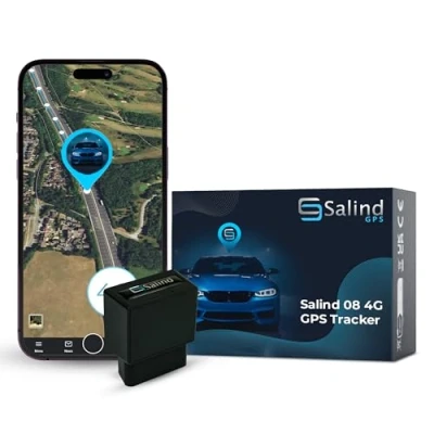 Bild av Salind 08 4G OBD GPS Tracker for Cars, and other Vehicles Plug &amp; Play direct Connection to 2 Interface online Real time live Tracking via App Browser (iOS Android)
