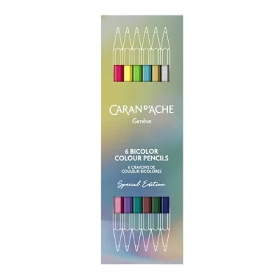 Bild av Caran d&#039;Ache förpackning med 6 tvåfärgade pennor Claim Your Style specialutgåva/ref. 1284.506