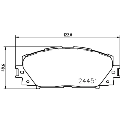 Bild av HELLA 8DB 355 014 311 Jeu de plaquettes frein non préparé pour indicateur d&#039;usure TOYOTA: Prius III 5 portes, PHV 3/5 portes