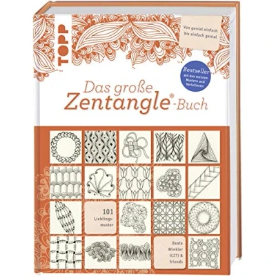 Bild av Das große Zentangle® Buch: Bestseller Mit den meisten Mustern und Variationen. 101 Lieblingsmuster. Von genial einfach bis genial. Bijou Format.