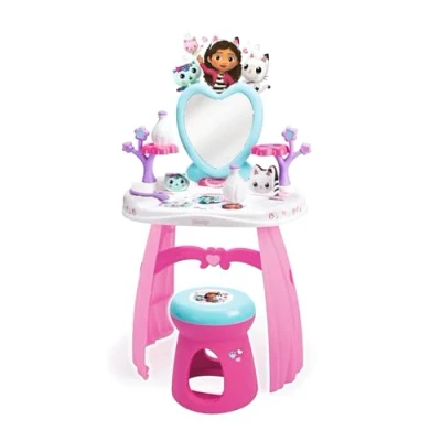 Bild av Smoby Gabbys dockhus sminkbord. Inkluderar spegel, sits och tillbehör. 3 år (7600320255)