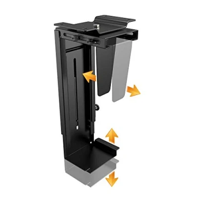 Bild av RICOO PC hållare under skrivbord datorhållare för underbord upp till 10 kg och 360 graders flexibel TRH 06 roterbar vridbar datorserver rack hölje bordshållare