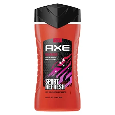 Bild av Axe 3 i 1 duschgel och schampo Recharge Sport Refresh för långvarig friskhet doft dermatologiskt testad 250 ml, st