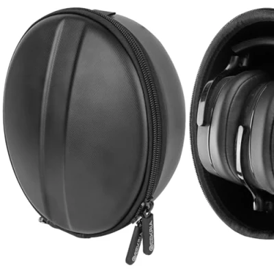 Bild av Geekria Shield hörlurar fodral kompatibelt med Skullcandy Riff 2, Riff, Crusher Evo, ANC, 360, Hesh3 fodral, ersättning hårt skal resväska kabelförvaring (svart)
