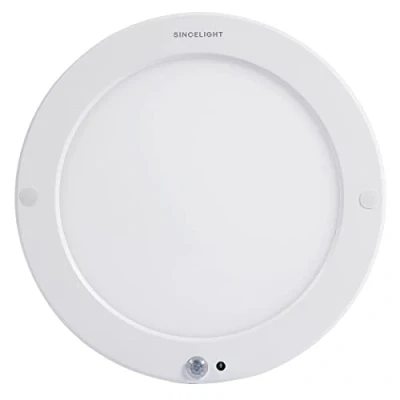 Bild av SINCELIGHT LED Takbelysning med PIR rörelsesensor, Automatiskt PÅ/AV Plafondlampa, 18W, Varmvit 2700K, Ytmontering, Ultratunn panelform, taklampa ljussensorbrytare
