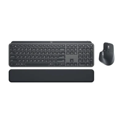 Bild av Logitech MX Business Nyckelkombination Gen 2. Designad för företag. Trådlöst tangentbord och mus med handledsstöd, tyska QWERTZ grå