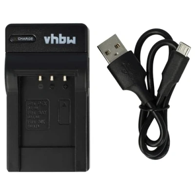 Bild av vhbw laddare kompatibel med Nikon Coolpix S3200, S3100, S33, S32, S3300, S2800, S2900 kamera videokamera / batteri laddningsdocka, laddningsdisplay, 4,2 V