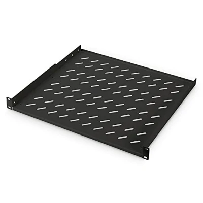 Bild av DIGITUS Hylla För fast installation 19 tum 1U Frontmontering Lastkapacitet 15 kg nätverksskåp &amp; serverskåp Från 600 mm skåpdjup Svart