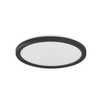 Bild av LEDVANCE ORBIS Ultra Slim taklampa 235mm, svart, 15W, 1640lm, homogent, varmvitt ljus (3000K) + bakgrundsbelysning, trestegsdimning via väggbrytare, ultrasmal, IP20 skydd
