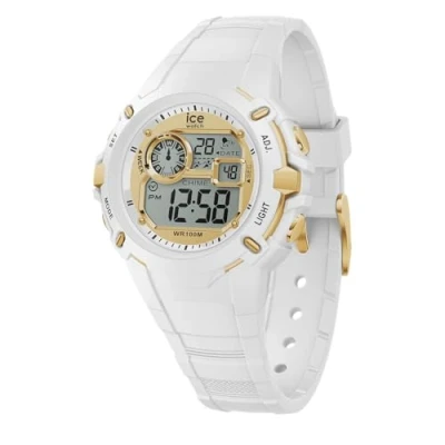 Bild av Ice Watch, Digit Explorer Magical White Gold, Vit Pojk Klocka, Blandad Med Silikonarmband, 023266, Small