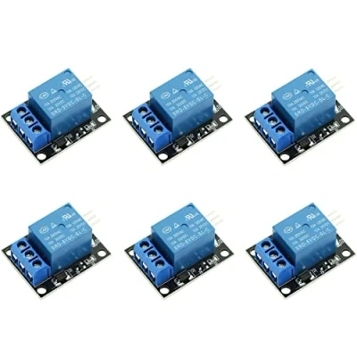 Bild av Fasizi 6 st KY 019 5 V enkanals relämodul kortskydd för PIC AVR DSP ARM arduino relä