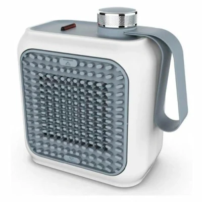 Bild av De&#039;Longhi Capsule Desk keramisk värmefläkt HFX10B03.LB, tyst minisnabbvärmare, justerbart galler, säkerhetstermostat, perfekt för skrivbordet och när du är på språng, 360 watt, ljusblå