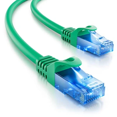 Bild av deleyCON 5m CAT.6 Ethernet Gigabit LAN Nätverkskabel RJ45 CAT6 Kabel Patch Kompatibel med CAT.5 CAT.5e CAT.6a Cat.7 Grön