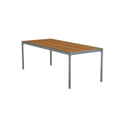 Bild av HOUE FOUR Table Trädgårdsbord Grey/Bamboo 90x210 H74 x W90 D210 cm
