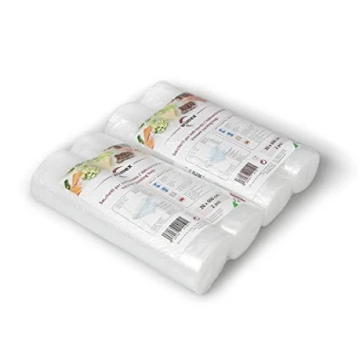 Bild av Wimex Vakuummatförseglingsrullar och påsar BPA fri Sous Vide Kompatibel med alla vakuumtätningsmaskiner (4 rullar 20 x 600 cm)