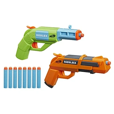 Bild av Nerf Roblox Jailbreak: Armory, innehåller 2 blasters, 10 pilar, kod för att komma åt virtuella objekt i spelet, Flerfärgad, F2479EU5