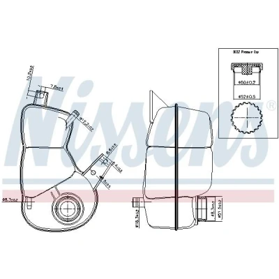 Bild av NISSENS 996174 Vase d&#039;Expansion 1,1 avec cache OPEL: Astra G CC, F Berline