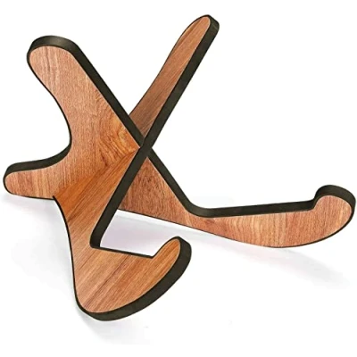 Bild av Jieddey ukulele stativ, ukulelstativ trä gitarrställ avtagbart stativ hållare universell bärbar vikbar X formad stativhållare för mandolin banjo fiol tillbehör