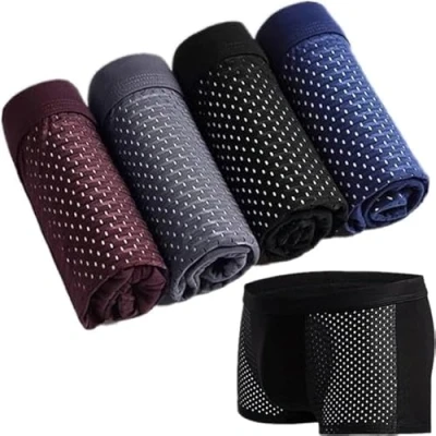 Bild av Bambu Fiber Underkläder för Män Flat Shorts (Color : 4pcs a, Size L)