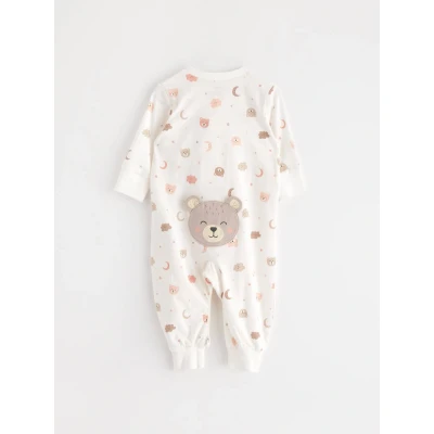 Bild av Lindex BEAR AT BACK Unisex Pyjamas för barn, Storlek: 92, Light dusty white