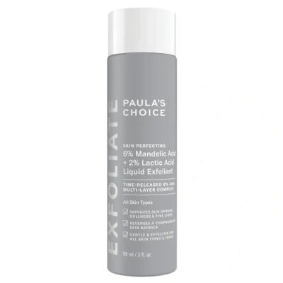 Bild av Paula&#039;s Choice SKIN PERFECTING ‌6% Mandelic Acid + 2% Lactic AHA Exfoliant Minskar Synligt Fina Linjer och Rynkor Stimulerar Hudcellernas Förnyelse Alla Hudtyper 88 ml