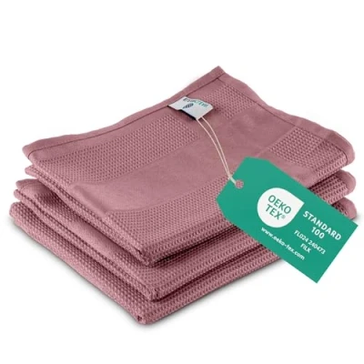 Bild av ELEXACLEAN Diskhanddukar mikrofiber (set om 3, 68 x 42 cm, gammalrosa/rosé) absorberande, tvättbara upp till 60 C, kökshanddukar, moderna kök