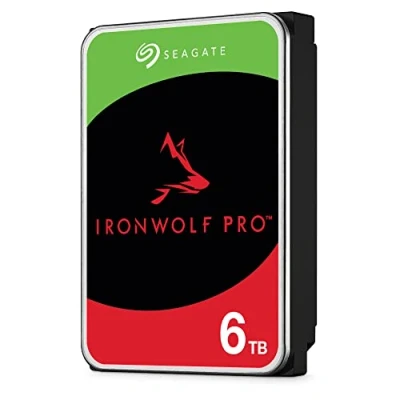 Bild av Seagate IronWolf Pro, 6TB, Intern Hårsddisk, NAS, CMR, 3,5&quot;, SATA 6GB/s, 7200 RPM, 128 MB cache, för NAS RAID, 3 års Rescue Services (ST6000NE000)