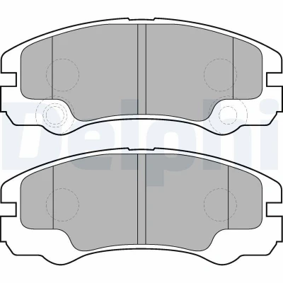 Bild av DELPHI LP1552 Jeu de plaquettes frein préparé pour indicateur d&#039;usure avec tôle anti bruit sans accessoires OPEL: Frontera B SUV, A SUV