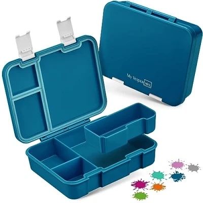 Bild av My Vesperbox Jin Bento Box för barn Lunchlåda extremt robust matlåda perfekt dagis och skola (petrol)