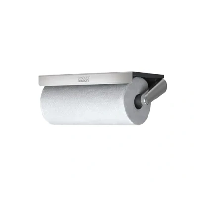 Bild av Joseph RollGrip Hållare för Kökspapper Under Skåp, Platsbesparande, Fjäder Spänningsarm, Enhandsgrepp, Passar 140mm Rullar