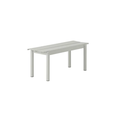Bild av Muuto Linear Steel Bench Trädgårdsbänk Grey L110 x D39 H45,5 cm