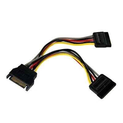 Bild av StarTech.com SATA Y strömkabel splitter S ATA (15 stift) distributionskabel 1 x Power (kontakt) 2 (hona)