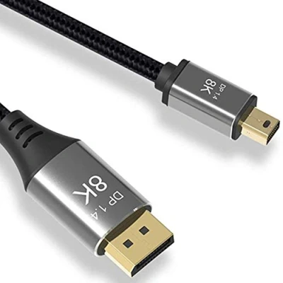 Bild av CableDeconn Mini DP till DisplayPort 8K kabel (76804320) @60Hz 4K@144Hz 1.4 tvåvägsöverföring 2M