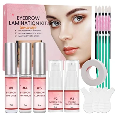 Bild av HASAIKA Ögonbryn lyftset, DIY Brow Lifting Set för ögonbryn på Fleek, omedelbar Lashes Lift Perm Curling for Fuller Thicker, lämplig nybörjare