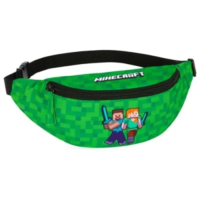 Bild av Minecraft Fannyväska för barn, Fannypack pojkar Gamer, Grön, One Size, Taille Unique