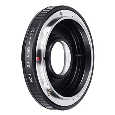 Bild av K&amp;F Concept FD till EOS linsmonteringsadapter, kompatibel med Canon FL monteringslins och EF S monteringskamera flerbelagd fokuseringskorrigeringslins