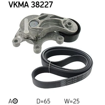 Bild av SKF VKMA 38227 Jeu de courroies trapézoïdales à nervures BMW: 3 Touring, Berline, 1 5 portes