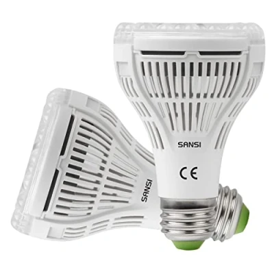 Bild av SANSI Odling för inomhusväxter 2 pack, 15 W E27 LED växtlampa fullt spektrum genomsnitt PPF 25 μmol/s, dagsljus kaktus, frö, suckulenter, krukor