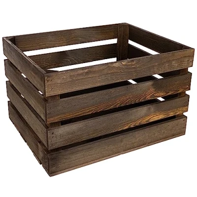 Bild av Creative Deco Träbox Brun 30 x 20 15 cm i Vintagestil Perfekt för Förvaring av Gåvor DIY Dekoration