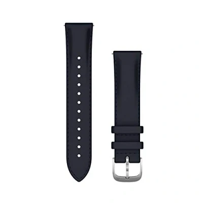 Bild av Garmin Quick Release Band KlocKräm för smart klocka 125 190 mm navy with silver hardware Approach S40 Forerunner 245, 55, 645 Venu vívoactive 3 vívomove 3, HR, Luxe, Style