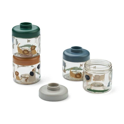 Bild av Liewood Dominique BABY FOOD Boxes Unisex 4PACK Matlåda för barn, Storlek: One Size, All together / sandy