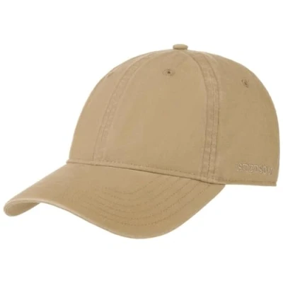 Bild av Stetson Ducor Guard Fullcap Damer/Herrar bomullskeps solskydd med skärm, Sluten på baksidan sommar Vår XXL (62 63 cm) mörkbeige