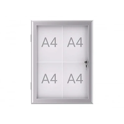 Bild av Maul Monter Maulexcite, Storlek 4 x A4, Aluminiumram, Platt Design, Glasdörr, Med Lås