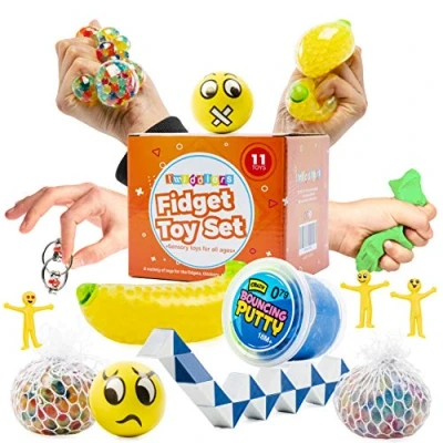 Bild av THE TWIDDLERS 11 pack fidget sensorisk set, turdipp klämleksaker för ångest, ADHD, autism och stresslindring, perfekt barn vuxna