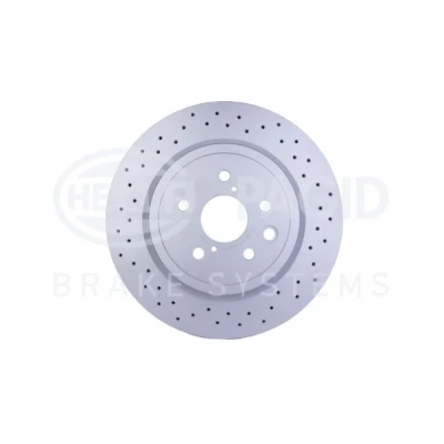 Bild av HELLA PRO 8DD 355 116 511 Disque de frein 345 28 05/08 114,3 ventilé l&#039;intérieur, troué revêtu sans boulon fix roue, moyeu roue
