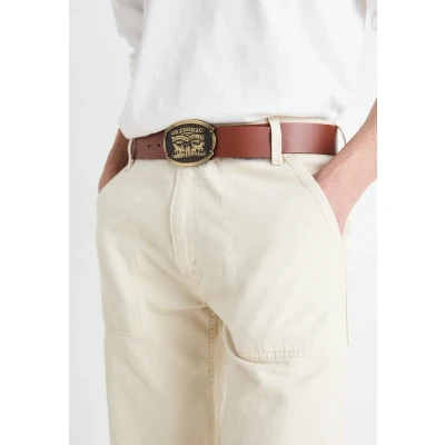 Bild av Levi&#039;s Billy Plaque BELT Unisex Skärp, Storlek: 80, Medium brown
