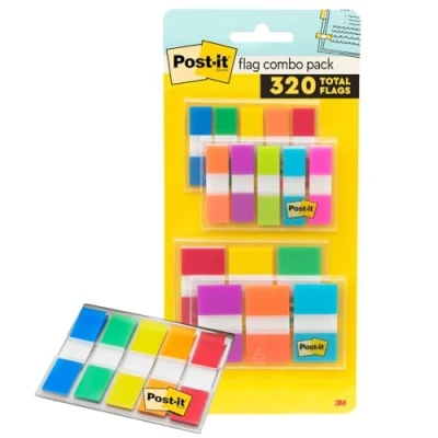 Bild av Post it flaggor, kombinationspaket, 4 On The Go dispensrar/förpackning, 120,94 tum bred och 200,47 breda blandade färger (683 XL1)