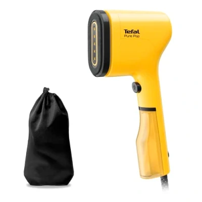 Bild av Tefal DT2026 Pure Pop ångborste 1 300 W 70 ml vattentank tar bort upp till 99,99% av virus/bakterier/bakterier snabb uppvärmning 20 g/min. kontinuerlig ångutgivning gul/svart