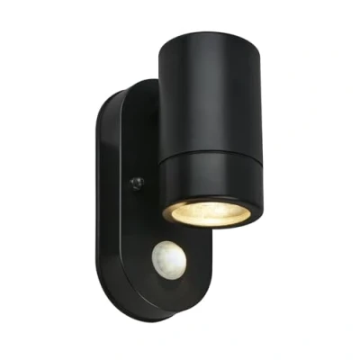 Bild av BRILONER Vägglampor med rörelsedetektor, IP54 Spritzwasser Staubschutz, 30 Sek. Timer, Aussenlampa, Vägglampa, Strahler, Außenbeleuchtung, Außenleucht, 15 x 7 9,5 cm, Schwarz