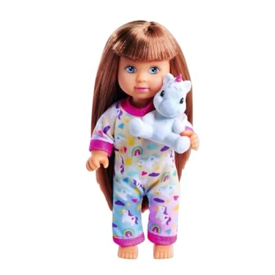 Bild av Simba 105733685 Evi LOVE Pyjamas i Söt med Mjuk Enhörning, Finns Tre Olika Varianter, 12 cm, Från 3 år, Slumpmässigt Urval